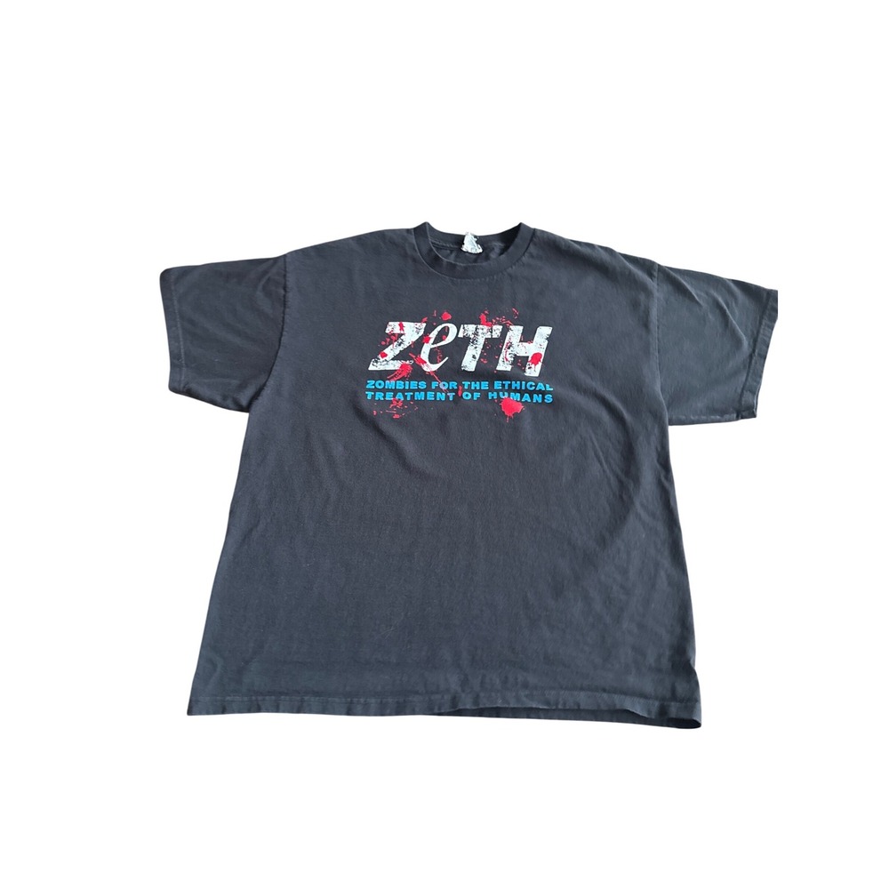 Zombies For The Ethical Treatment of Humans Black Graphic Tee XL Delta Pro